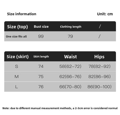 DUYQ Welfare 024 Women's Limited Latin Dance Suit Top No Chest Pad Half Skirt with Panties