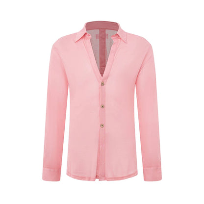 DUYQ "New Men" 017-breasted slim-fit shirt national standard men's Latin dance professional practice clothes daily
