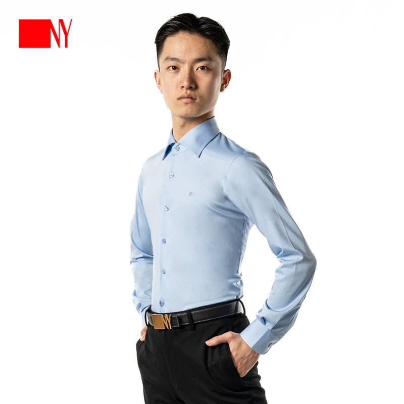 NY Dance Top Men's Long Sleeve Shirt Dance Suit National Ball Dance Adult Practice Dance Suit Men's 23110S