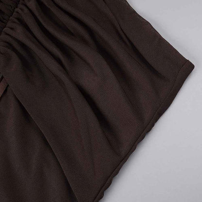 BD2671 Navel-baring mesh dress with large skirt