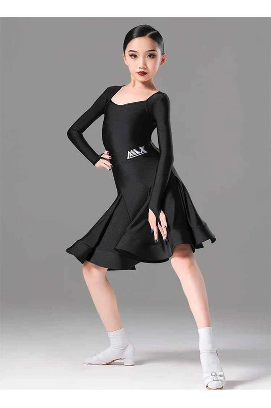 MLX Children's Latin Dance Competition Costumes Professional Dance Grading Regulations Children's Performance Costumes