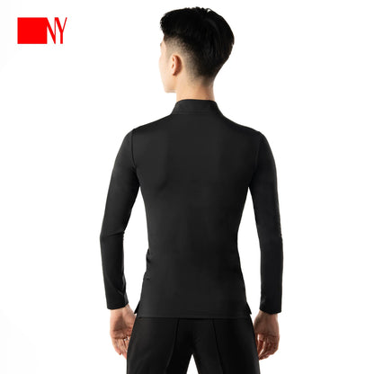 NY Dance Suit Top Men's Long Sleeve Practice Suit Latin Dance Adult Dance Practice Suit 25106S