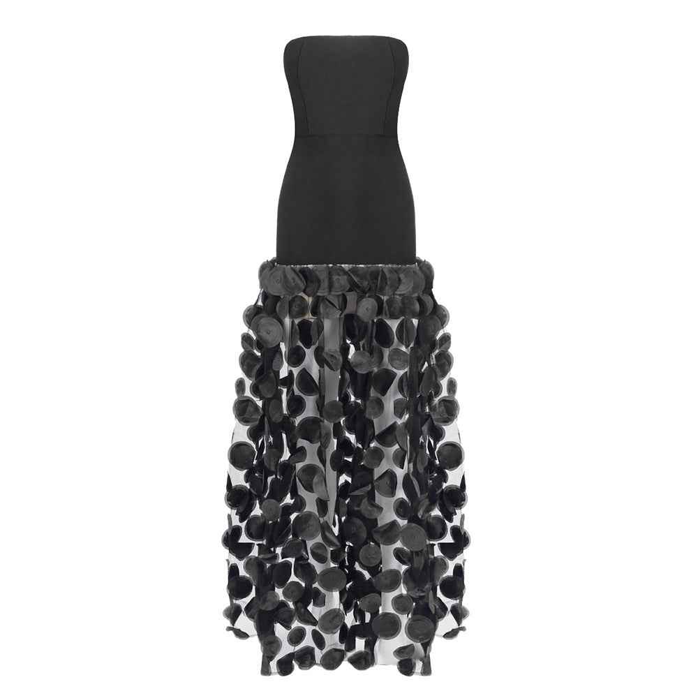 BD2627 floral long skirt