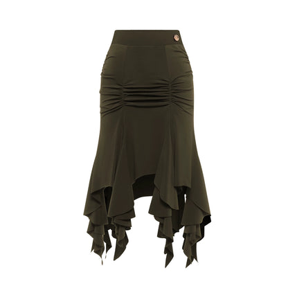 DUYQ "Green Limited" 009 Original Classic Loose Top National Standard Women's Latin Dance Practice Suit Professional