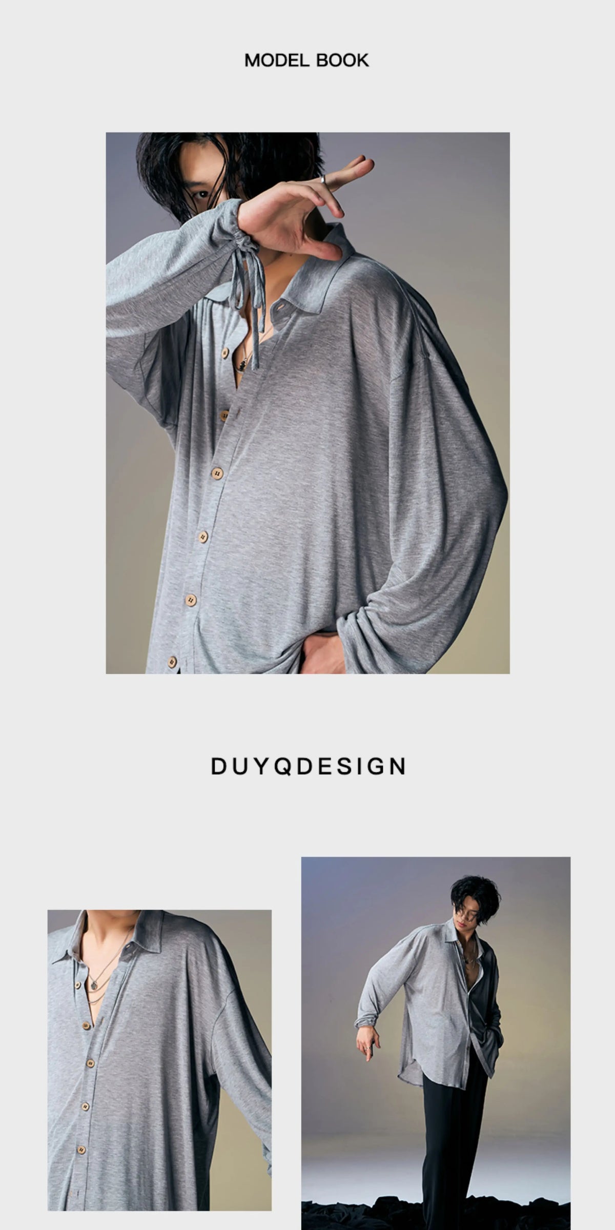 DUYQ "New Men" 018 Classic replica loose shirt top national standard men's Latin dance practice clothes