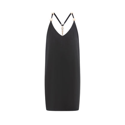 DUYQ [Polina] 013 black beaded suspender skirt national standard women's professional Latin dance practice suit