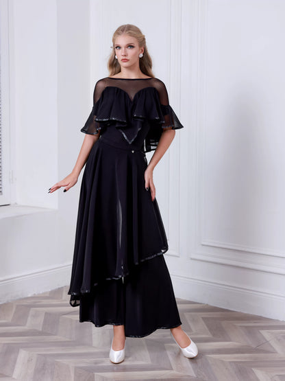 TID ballroom dance top and Culotte skirt high-end ballroom dance suit B061/S040