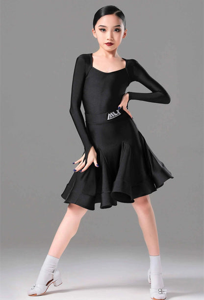MLX Children's Latin Dance Competition Costumes Professional Dance Grading Regulations Children's Performance Costumes