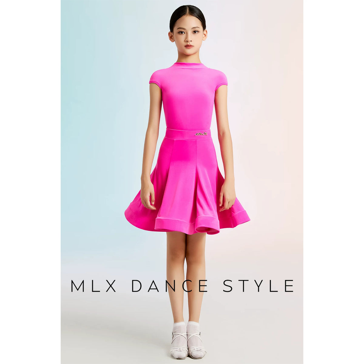 MLX"Ocean Blue" New Children's Latin Dance Competition Clothing Children's Dance Grade Examination Standard