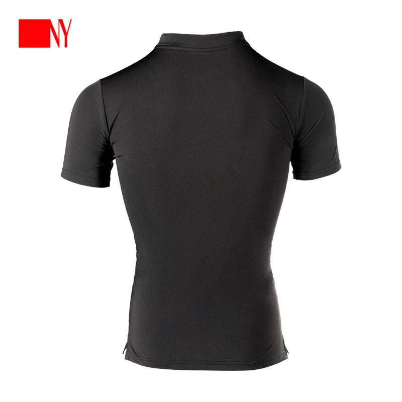 NY Nayi Modern Dance Suit Top Short Sleeve T-Shirt Men's Summer Ballroom Dance Latin Dance Practice Suit 25171S
