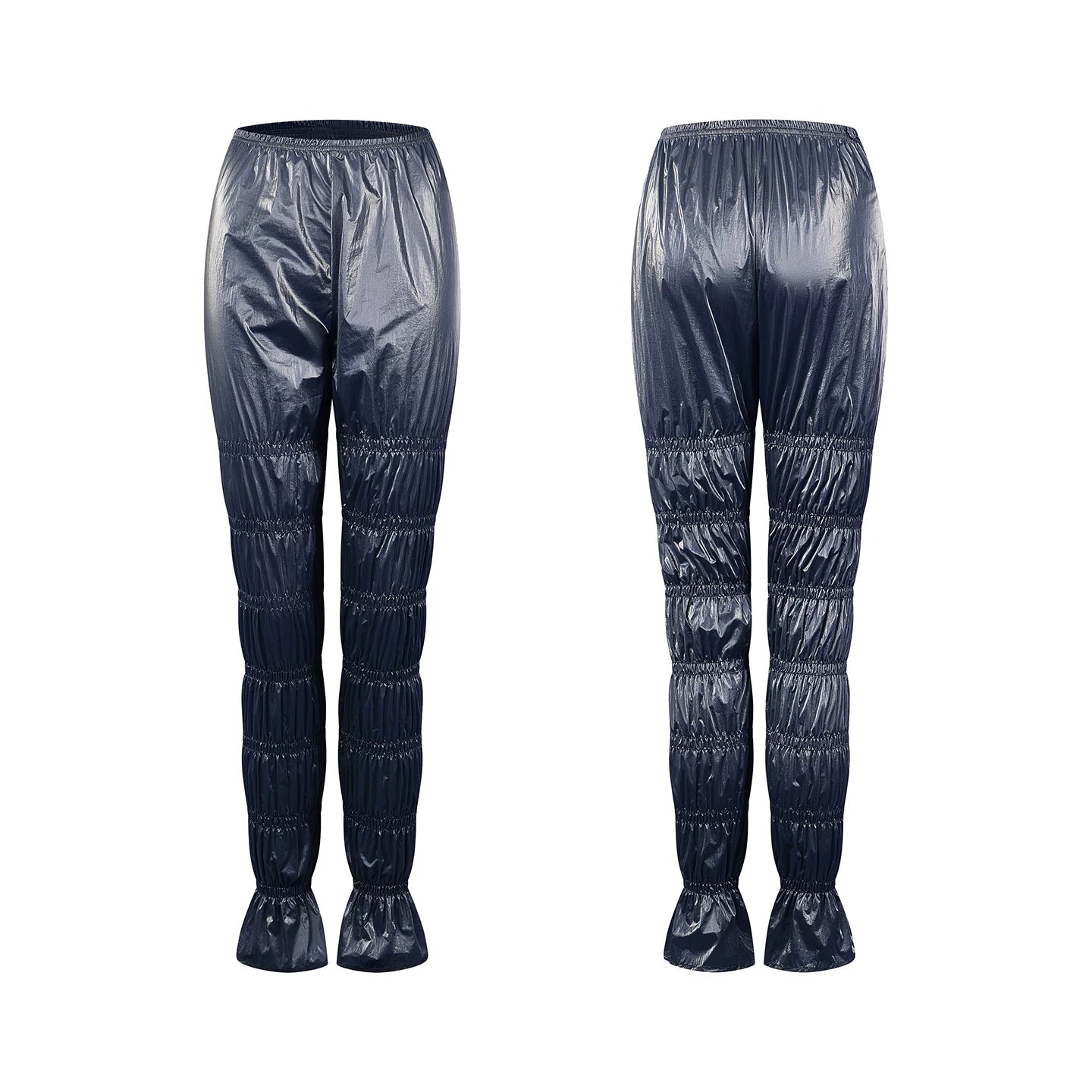 DUYQ Women Sweat Sauna Slimming Dance Pants, High Stretch Full Length Latin Dance Training Pants for Weight Loss Workout