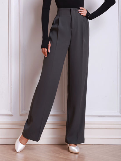 TID high-waisted dance pants thin adult female ballroom dance straight trousers K019
