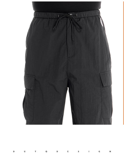 DUYQ "Men's Series" 011 High Street Wind Drawstring Overalls Latin Dance Suit Practice Teaching