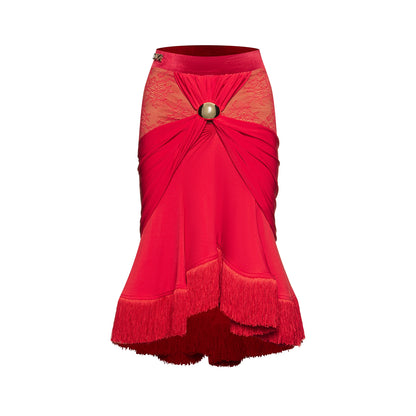 DUYQ [NSAD] 002 Metal kinky splicing skirt Latin girls practice clothes performance class uniforms professional