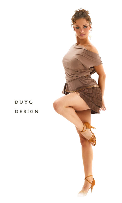 DUYQ [Polina-3] 006 positive and negative two wear versatile vest women's top Latin dance practice clothes professional