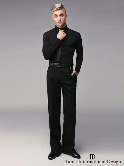 TID.A004 Premium Ballroom Dance Top New High-end Men's 2023 New Shirt Latin Dance Suit Shirt Top