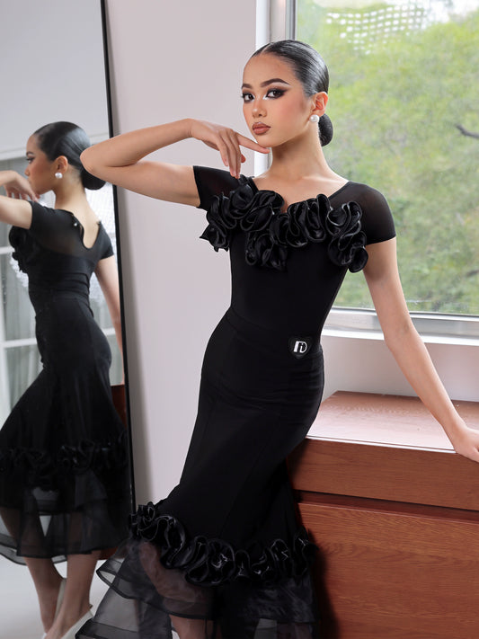 TID.CM2421 ballroom dance suit women's ballroom dance swing skirt high-end ballroom dance practice set