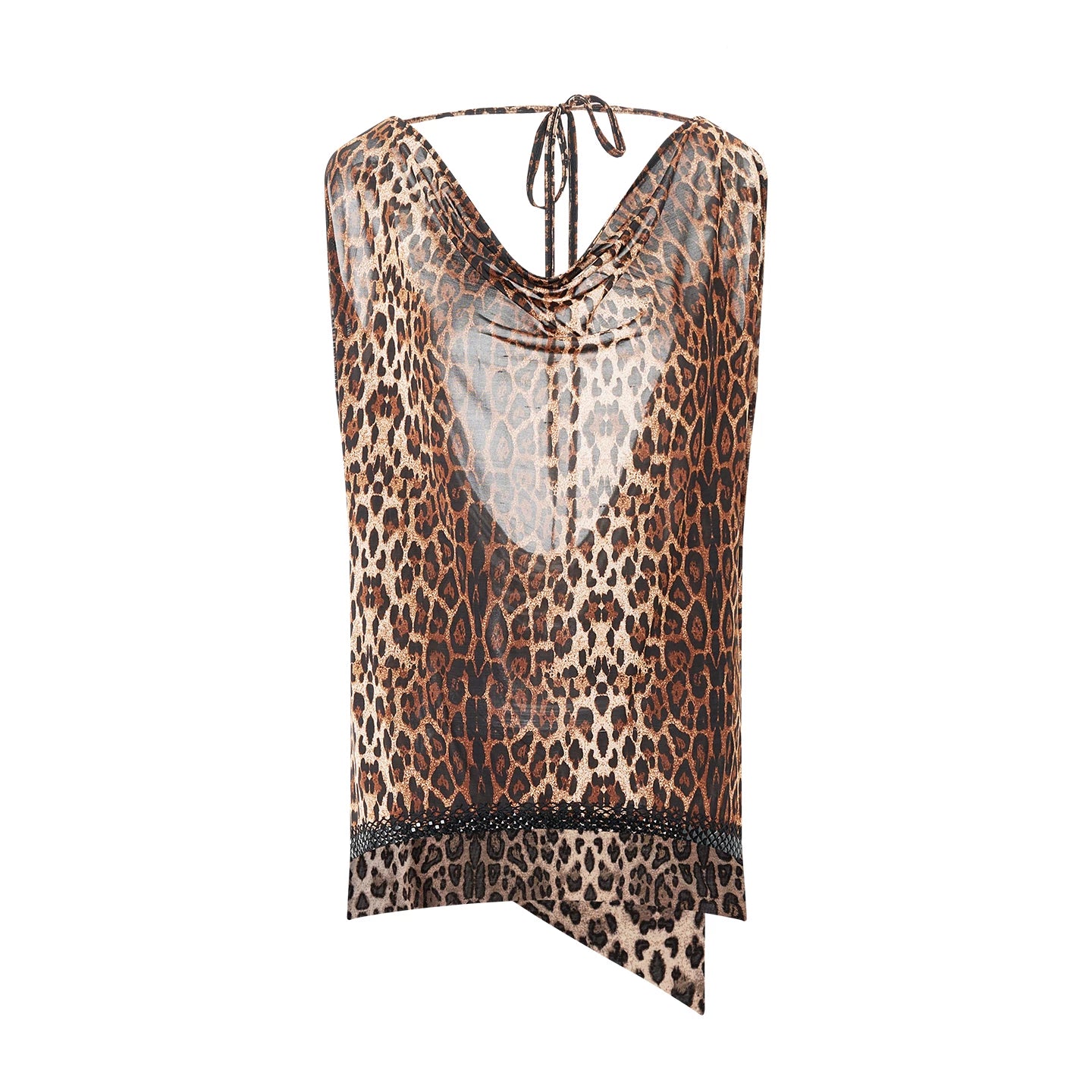 DUYQ "Leopard Hidden, Xia Ying" Modern 005 Original Swinging Neck Lace-up One Size Top National Standard Women's Modern Dance Suit