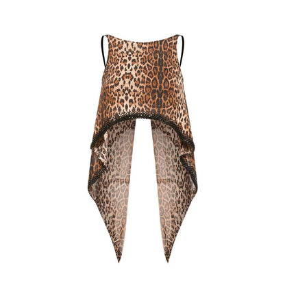 DUYQ "Leopard Hidden, Xia Ying" Latin 001 Original Suspender Split Top National Standard Women's Latin Dance Practice Suit - Mine·Jas