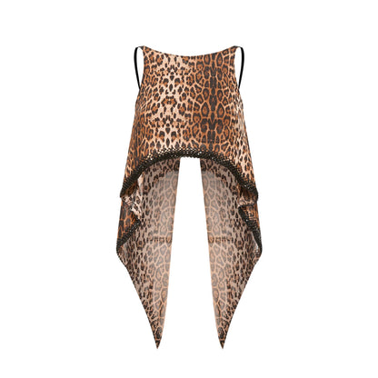 DUYQ "Leopard Hidden, Xia Ying" Latin 001 Original Suspender Split Top National Standard Women's Latin Dance Practice Suit - Mine·Jas
