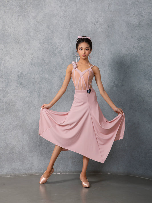 TID ballroom dance practice suit girls  2-piece ballroom dance skirt professional modern dance skirt clothing