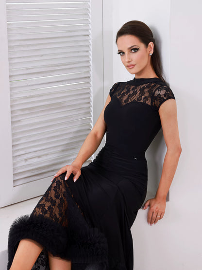 TID female ballroom dance skirt and top national standard practice suit B058/S037