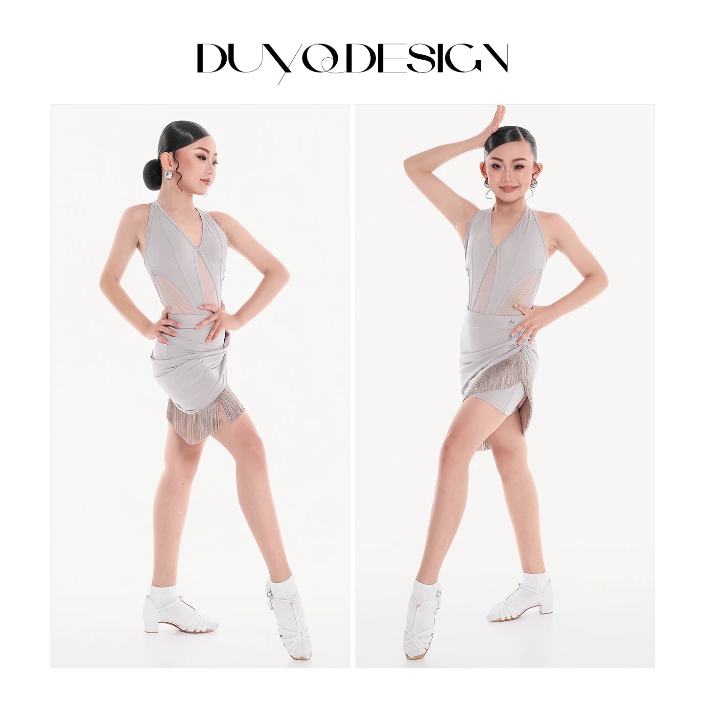 DUYQ Children's Style "Mountain Awakens, Spring Sorrow" 005 classic camisole top, Latin dancer girls' practice outfit, professional