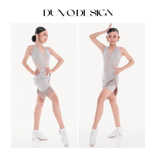 DUYQ Children's Style "Mountain Awakens, Spring Sorrow" 005 classic camisole top, Latin dancer girls' practice outfit, professional