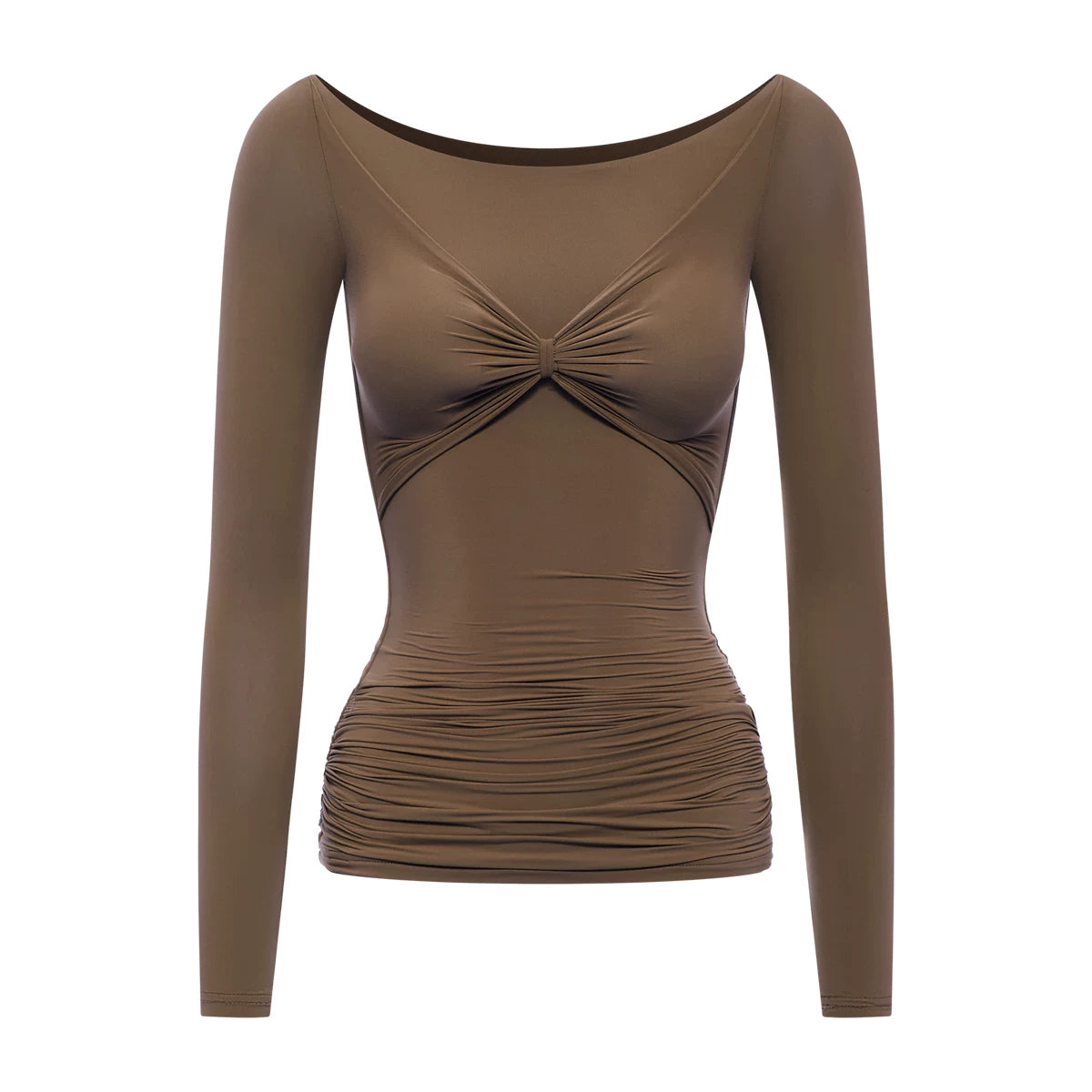DUYQ welfare single product 030 long-sleeved shoulder top national standard Latin dance practice suit