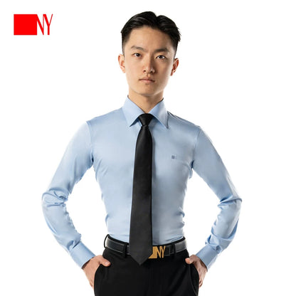 NY Dance Top Men's Long Sleeve Shirt Dance Suit National Ball Dance Adult Practice Dance Suit Men's 23110S