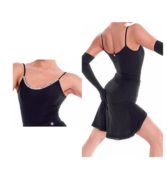 DUYQ "Mountain Awakening Rain Latin" 013 Original Tulip Skirt National Standard Women's Latin Dance Practice Suit