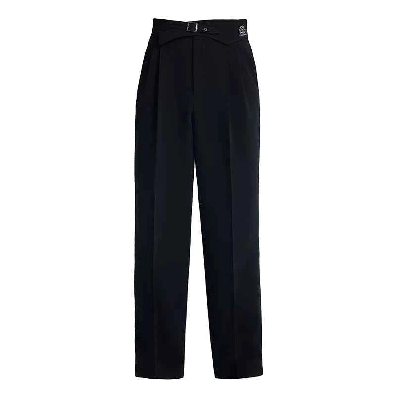 DONGXIN Men's Belt Design High Waist Radish Pants Straight Pants Practice Pants NK560