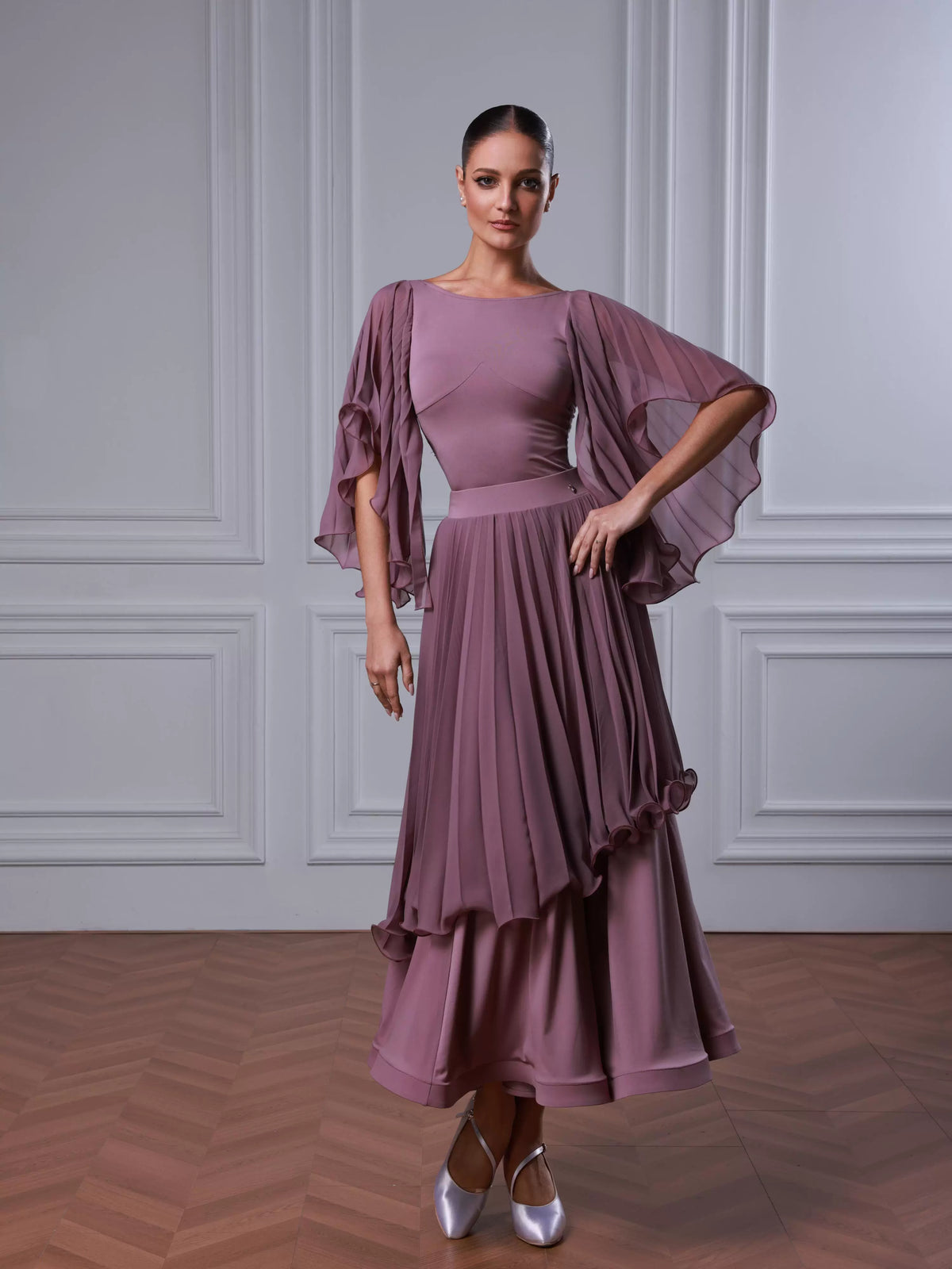 TID modern dance practice suit women's new pleated skirt fashion dance clothes ballroom dance skirt