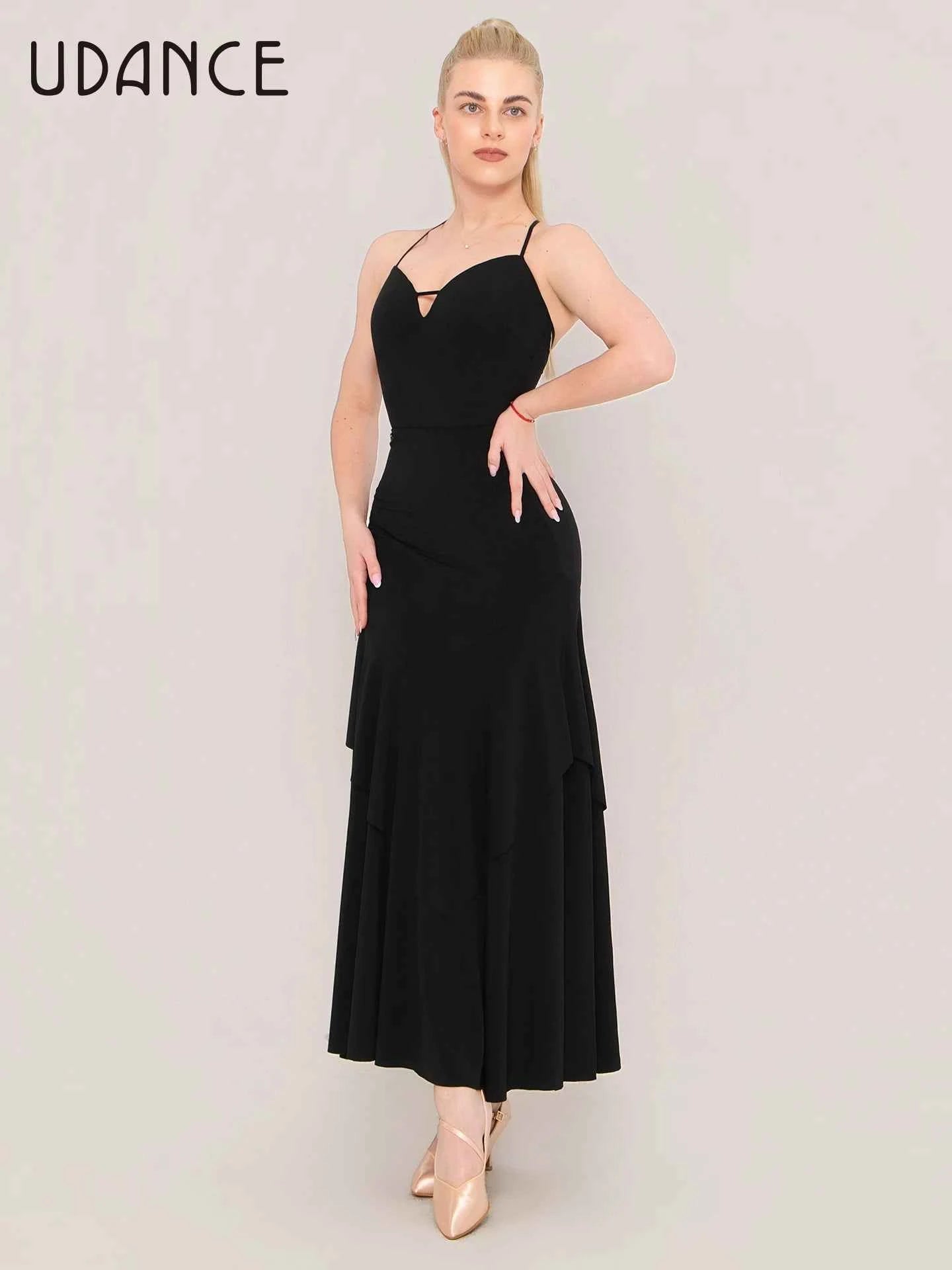 UDANCE National Ballroom Dance Bust Skirt Hip Wrap Ballroom Dance Swing Skirt Modern Skirt Waltz Modern Skirt AMD06
