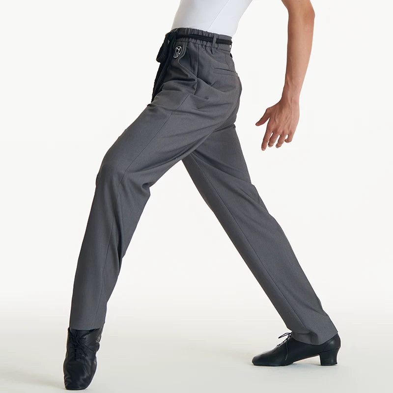 DUYQ Men's Series 009 Elastic Drawstring Straight Pants Latin Dance Practice Suit Advanced Professional