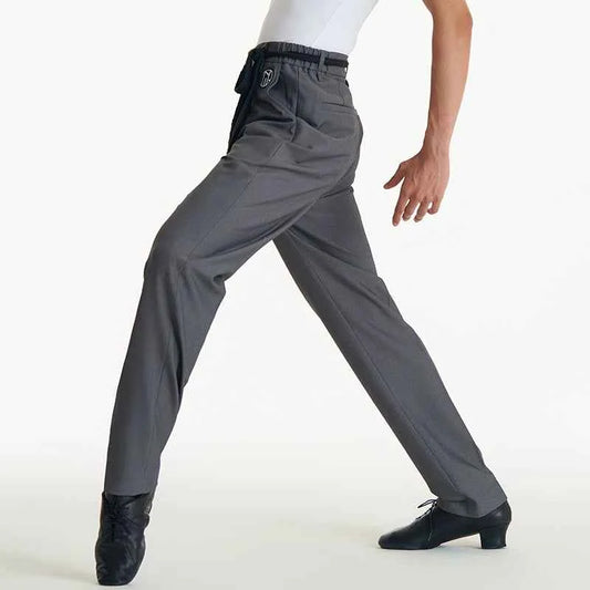 DUYQ Men's Series 009 Elastic Drawstring Straight Pants Latin Dance Practice Suit Advanced Professional
