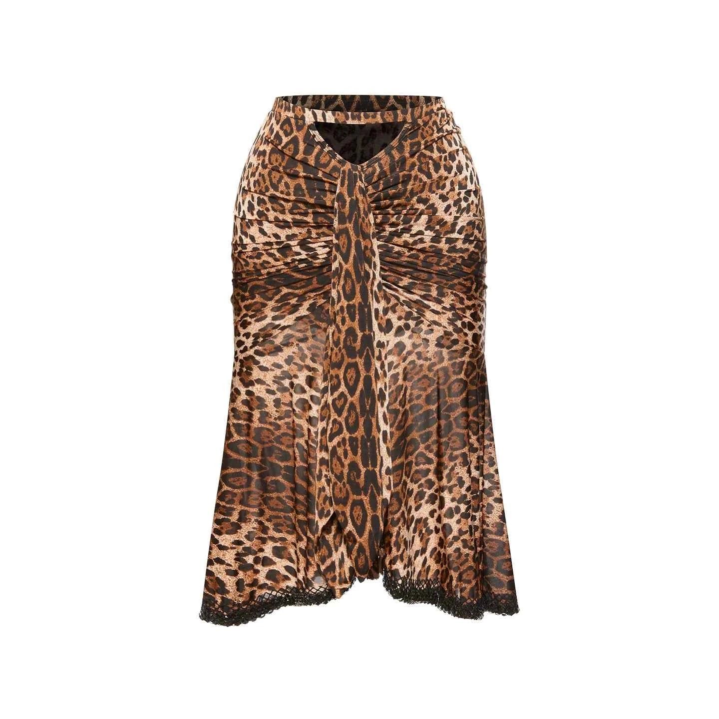 DUYQ "Leopard Hidden, Xia Ying" Latin 011 Teacher's Loose Top National Standard Women's Latin Dance Practice Suit - Mine·Jas