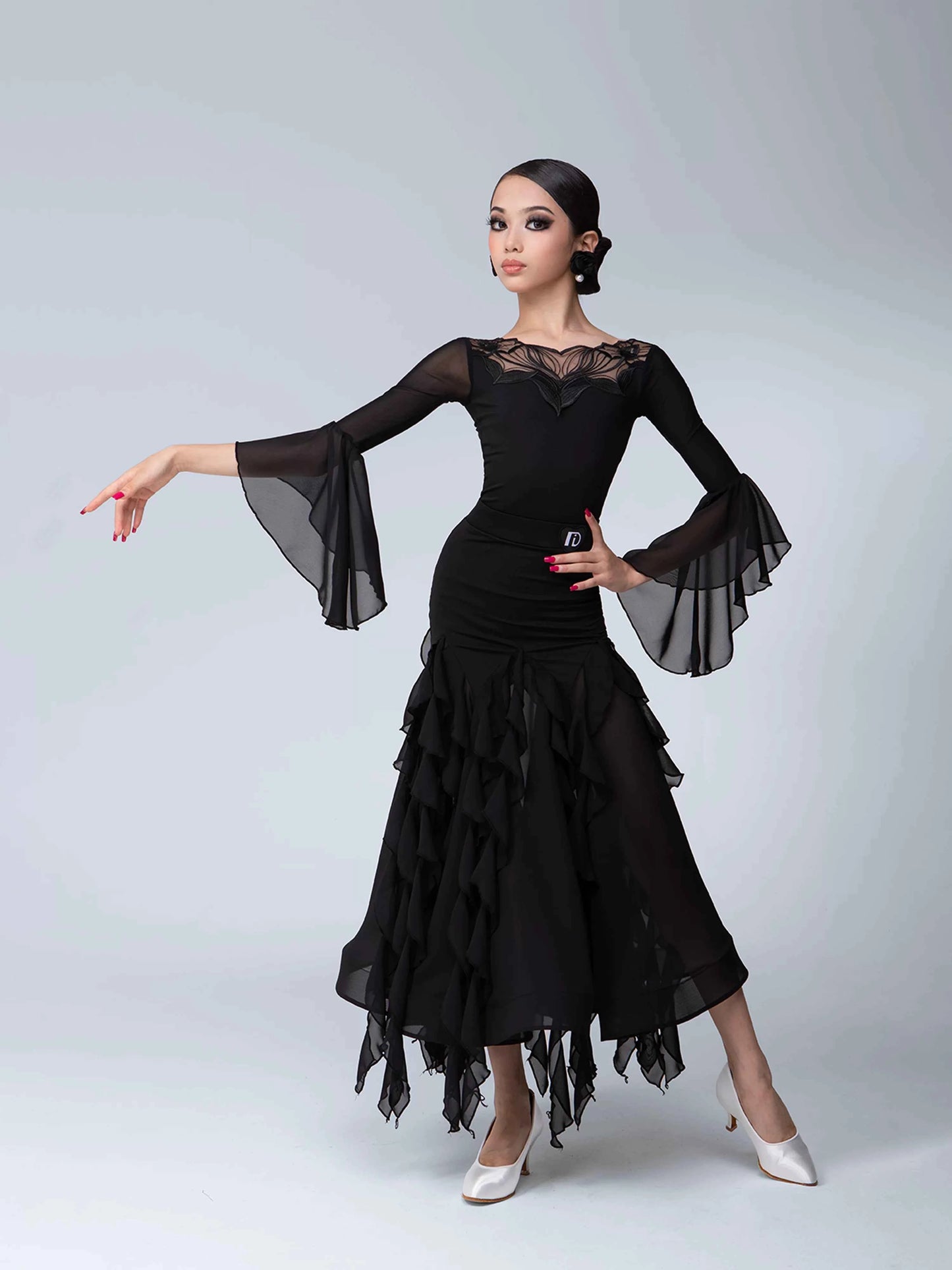 TID children's modern dance skirt senior national ballroom dance performance suit girls dance suit