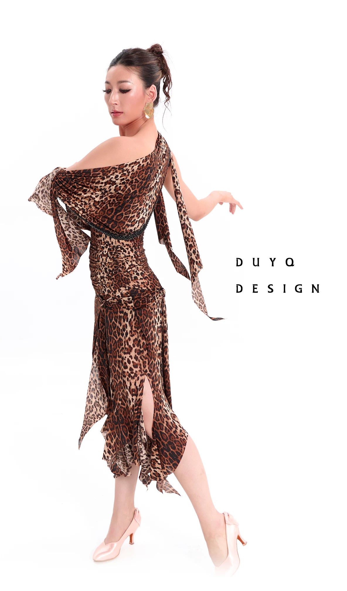 DUYQ "Leopard Hidden, Xia Ying" Modern 007 Ribbon Top National Standard Women's Modern Dance Practice Suit Professional New Product