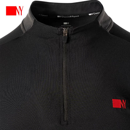 NY Nayi Modern Dance Suit Top Short Sleeve T-Shirt Men's Summer Ballroom Dance Latin Dance Practice Suit 25171S