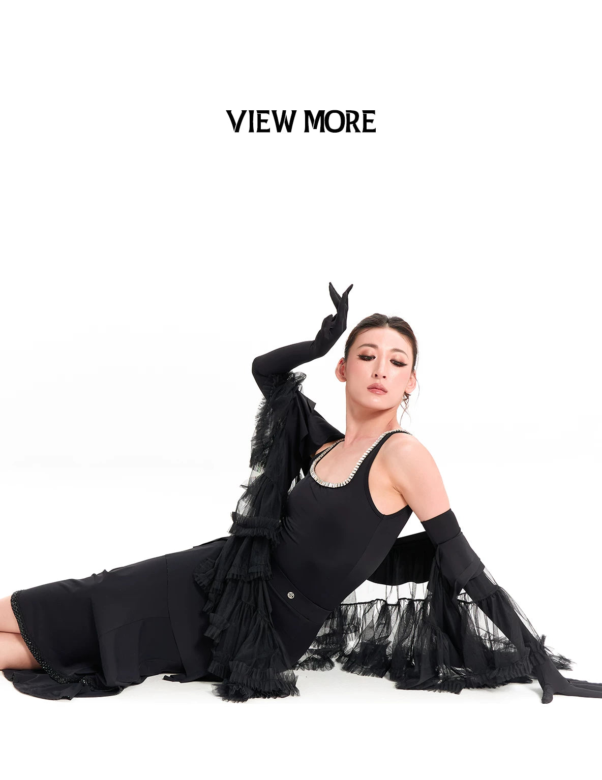 DUYQ "Mountain Awakening Rain Modern" 011 Classic Flat Mouth Diamond Top Women's Modern Dance Practice Suit Professional