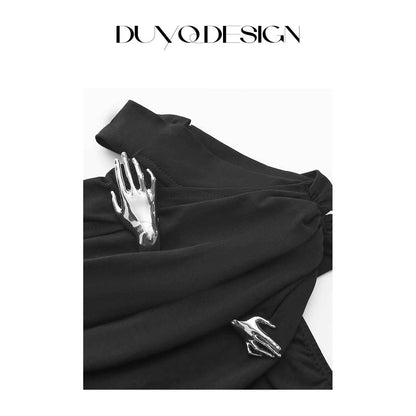 DUYQ-017 Scarf collar sleeveless one-piece top national standard Latin dance women's practice clothes advanced