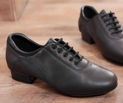 DRH-301 Men's Adult  Ballroom Dance Shoes Leather Waltz Dance Shoes