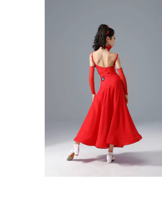 TID.0413 children's sleeves children's ballroom dance clothes girls
