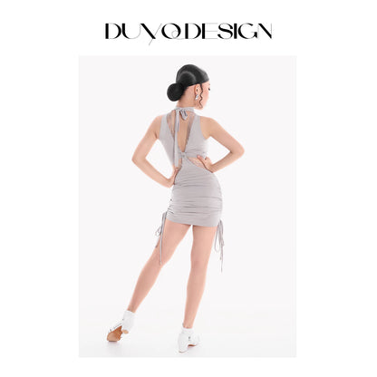 DUYQ children's style "Mountain Awakening Spring" 011 original hollow dress Latin dance girls practice clothes