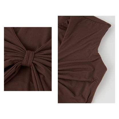 DUYQ welfare single product 029 sleeveless pile collar Basics top national standard Latin dance suit