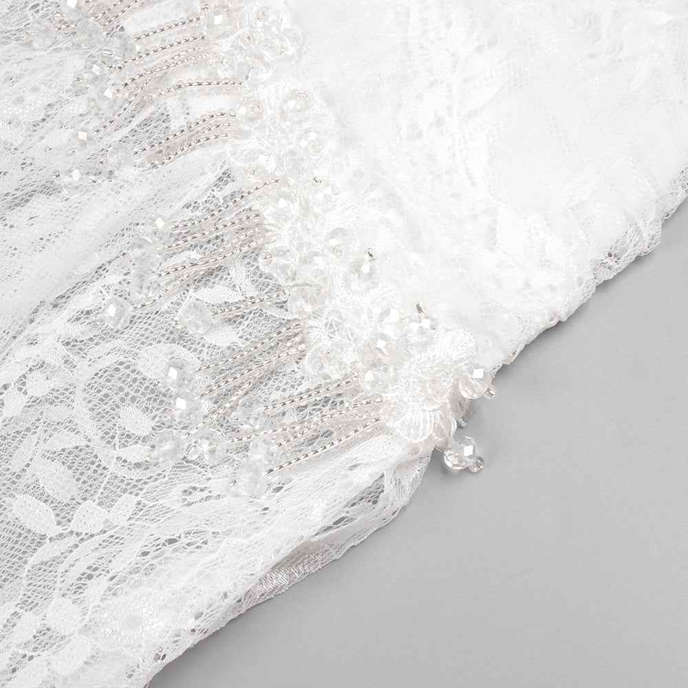 BD2628 one-shoulder lace slim dress