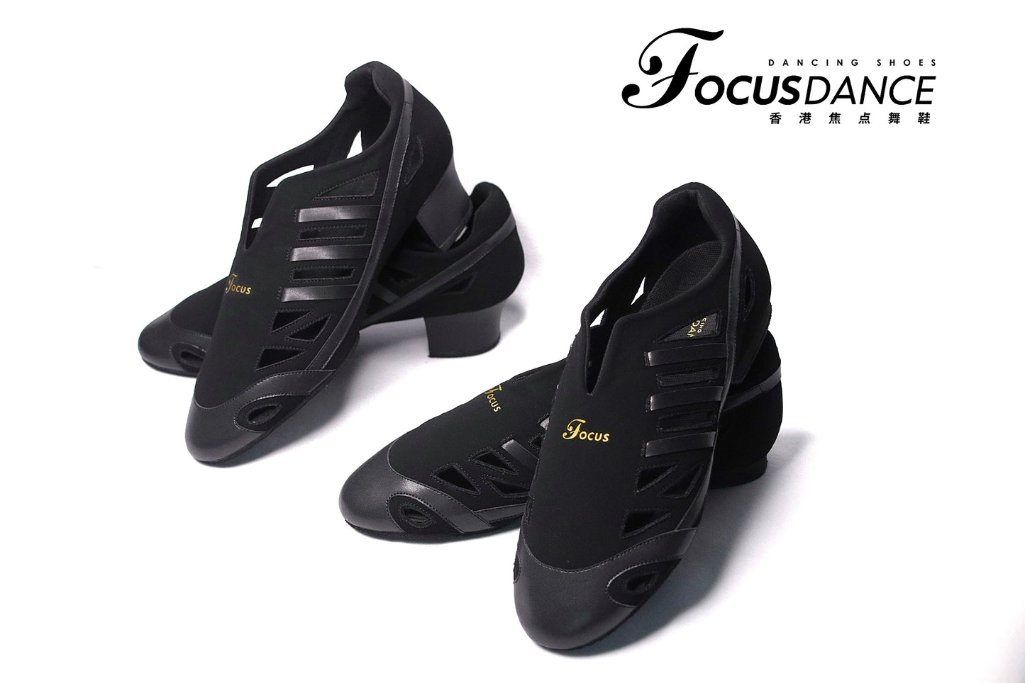 FocusDance  Dance Shoes Original Design Teacher Shoes Breathable Hollow Latin Modern Flat Bottom with Root