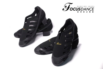 FocusDance  Dance Shoes Original Design Teacher Shoes Breathable Hollow Latin Modern Flat Bottom with Root