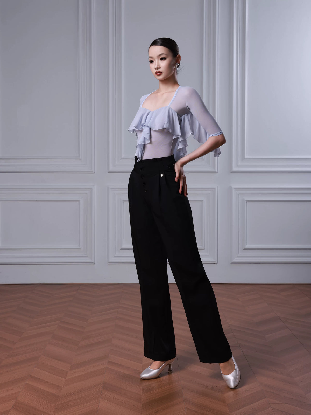 TID women's top high-end floating sleeve dance suit professional ballroom dance practice clothing B086/M001